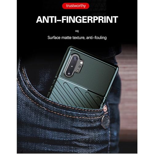 Image of amazon basics Shockproof Mobile Cover for Samsung Galaxy Note 10 Plus 4G (360 Degree Protection | Protective Design | Anti-Scratch Tough Slim TPU Case), Green