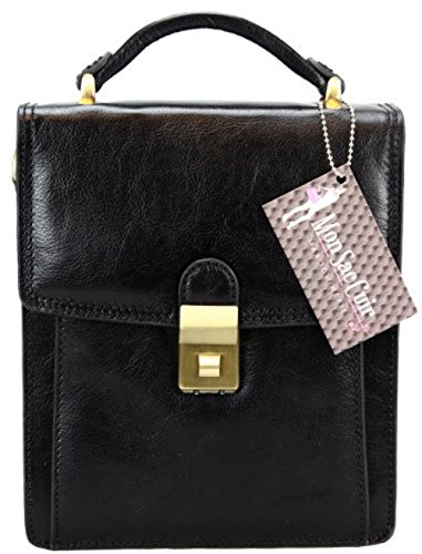 Sacoche cuir 2 soufflets Luigi pour ranger ordinateur et dossiers