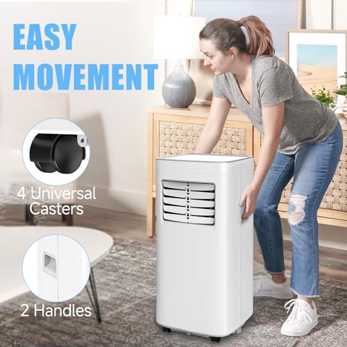 Image of Portable Air Conditioners, 3-in-1 8500 BTU Cooling Unit with Fan & Dehumidifier for Room, Quiet Operation, Cools up to 450 sq.ft, Complete Window Installation Kit for Home Office