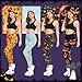 Zando Halloween Printed Leggings for Women Holiday Patterned Tights - High Waisted Stretchy Soft Full Length Non See Through Workout Yoga Pants Orange Pumpkin Large-X-Large