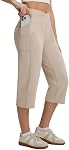 Baleaf Pantalons Capri pour femmes avec des poches Yoga haute taille Capri Leggings 18” Pantalon de travail de la jambe droite Casual été