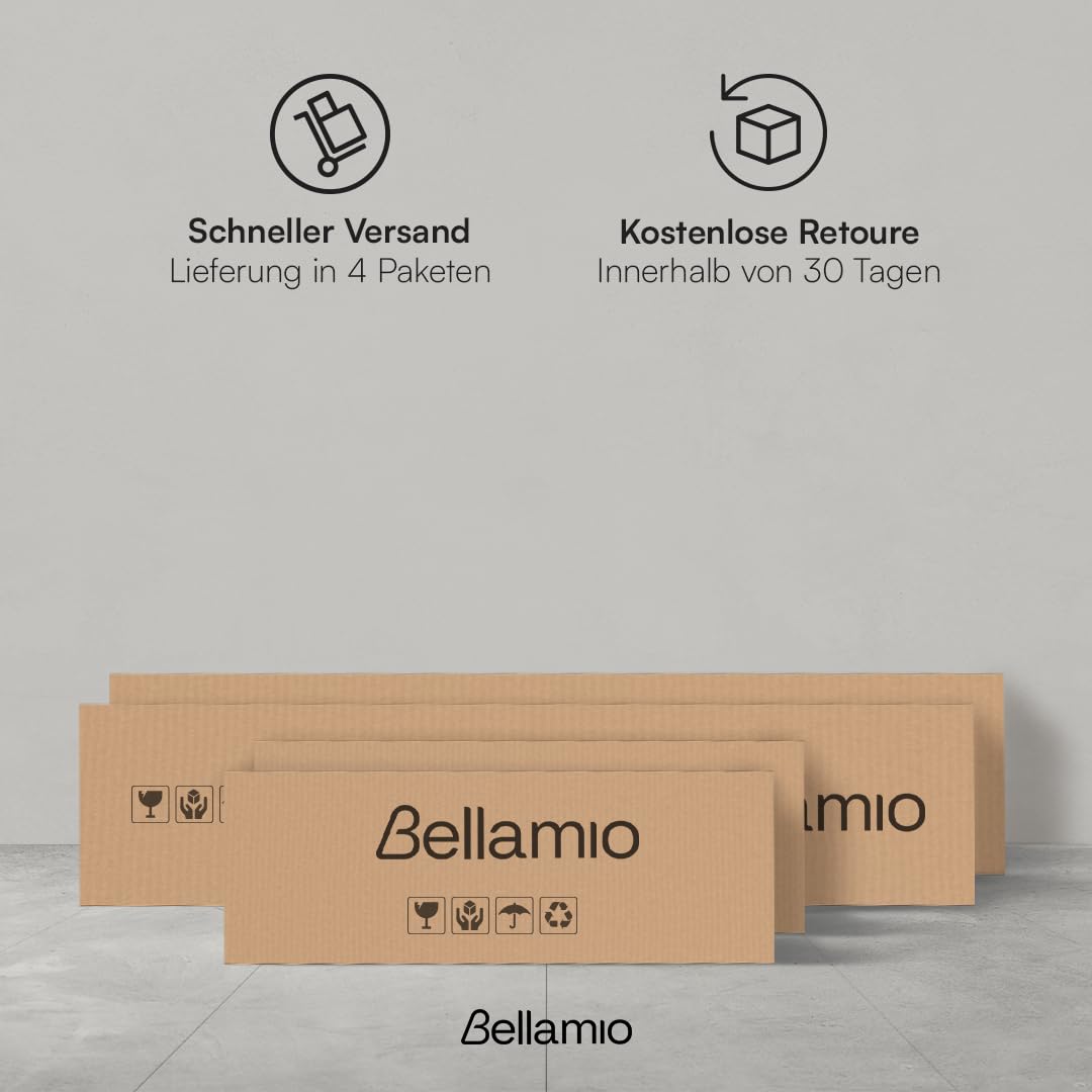 Bellamio Mehrzweckschrank Set 2-teilig – Schrank-Set mit Aktenschrank & Besenschrank in Weiß – Vorratsschrank mit Staubsaugerfach – Haushaltsschrank Holz 60 cm breit – Allzweckschrank 2 Stück