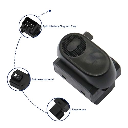 Miniatura 3 de 901-5203 Interruptor de ventana del pasajero delantero del lado del conductor resistente compatible con Freightliner Cascadia 2007-2018, OEM #