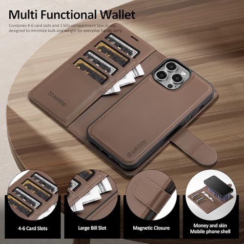 Shieldtop Compatible with MagSafe iPhone 13 Pro Wallet Case,Coffee by Shieldtop - Used condition - Image 3