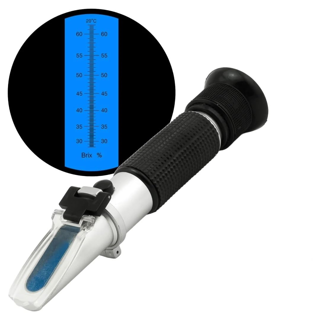 Real Instruments 28 To 62% Brix Sugar Handheld Refractometer Portable High Accuracy Fruit Concentration Tester Honey Moisture Tester Suitable For Bee‑Keeping, Food Industry, Agricultural (B0BNNLH1FM) Amazon Price History, Amazon Price Tracker