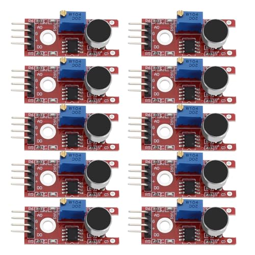 Be In Your Mind 10Pcs KY-037 High Sensitivity Sound Detection Big Microphone Module AVR PIC Sound Detection Module Compatible with Ar-duino/Raspberry Pi 40x15x14mm