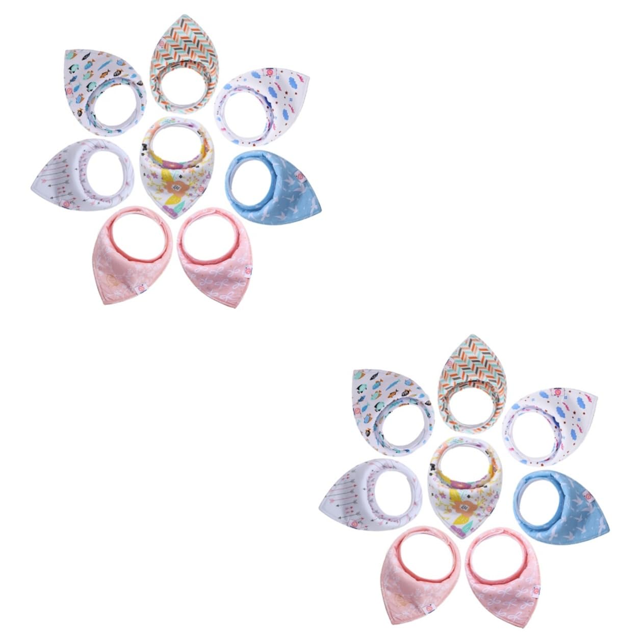 ibasenice 16pièces Bavoirs Bandana Coton Pour Bébés Lot De Absorbants Et Doux Pour Garçons Et Filles Protège Des Écoulements De Salive Régurgitations Design Et Confortable