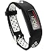Elespoto Correa para Garmin Vivofit 1 Reloj Accesorios Suave Silicona Pulsera Deporte Pulsera de Correas de Repuesto para Garmin Vivofit 1 Fitness Tracker Banda (Black Grey)