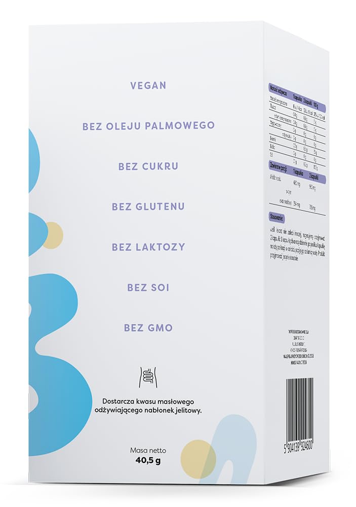Osavi Butyrate de sodium SR, 960mg - 60 Capsules Vegan | Butyran de sodium microencapsulé | Haute teneur en acide butyrique | Inodore et insipide | Vegan, sans gluten, sans soja, sans OGM