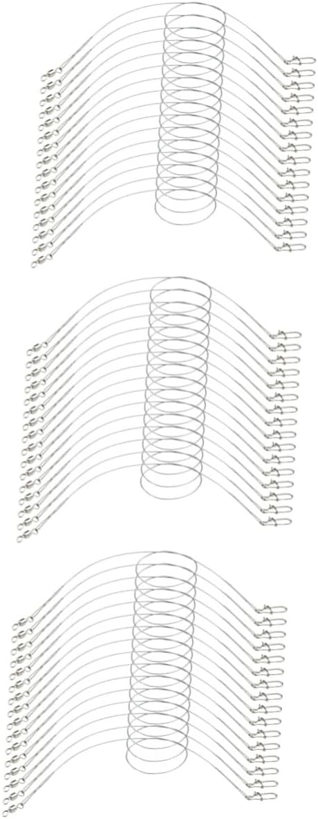 BESPORTBLE 72pcs Bendable Fishing Line Steel Leaders Saltwater Fishing Gear Sturdy Swivels