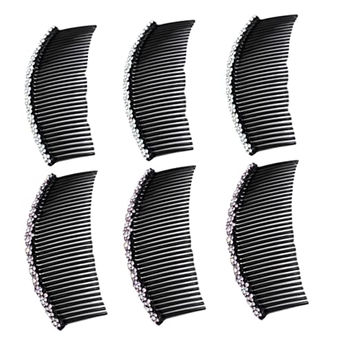 minkissy 6個チック ヘアコーム 結婚式用 ヘアアクセサリー 歯付き ヘアクリップ シンプルおしゃれな梅花デザイン 撮影やパーティーに