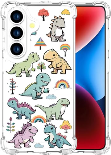 ENDIY for Samsung Galaxy S26+ Plus Case - Clear Lovely Dinosaur