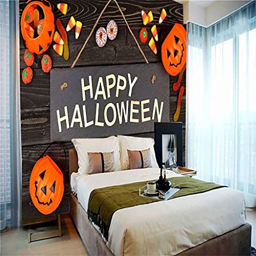 Papier peint citrouille Halloween de dessin animé panoramique