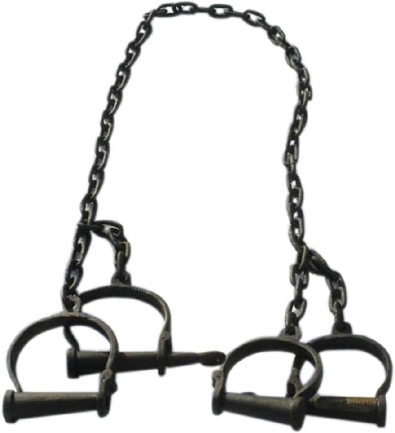 Collectible Badges Iron Georgetown County Plantation Leg Irons Handcuffs Costume Prop