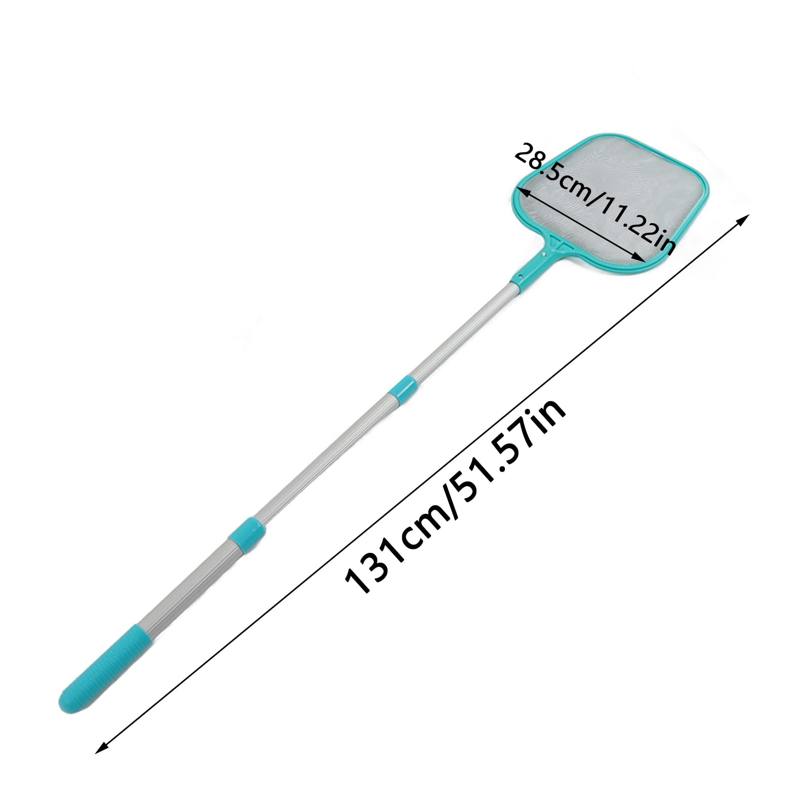 Épuisette de Piscine, Manche télescopique, râteau à Feuilles Vertes en Nylon et Plastique, Outil de Nettoyage pour, Spa, Fontaine, piscines et s