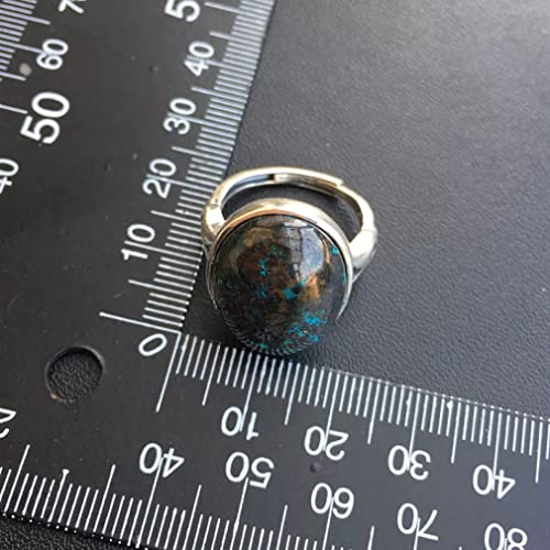 Bague malachite en argent 925 : bijou ovale d'exception fait main - 3