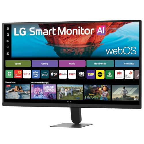 Image of LG 32U701SB-B 32-inch Smart 4K UHD (3840 x 2160) Professional Monitor 60Hz, HDR10, webOS, Built-in Speaker, Switch, HDMI, Tilt Stand, Black
