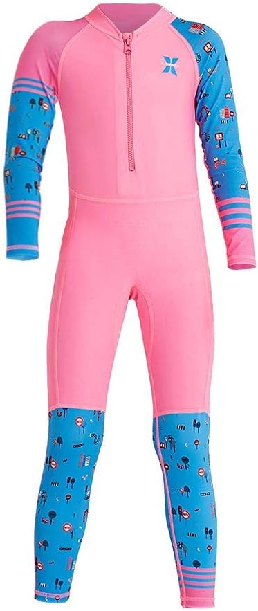 Kids Wetsuit Boys and Girls One Piece Swimsuit Full Body Rash Guard Sun Protection Bathing Suit Water Sports Swimwear
