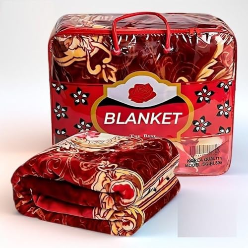 Image of Super Cloudy Luxury Double Bed Blanket for Marriage and Gift Purpose with Bag Packing(Pack of 1) (Multi A8)