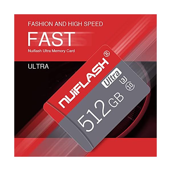 512GB Micro Speicherkarte mit Adapter (Schnelle Geschwindigkeit Klasse 10) TF Memory Karte für Kamera, Microsd SD… – Bild 3