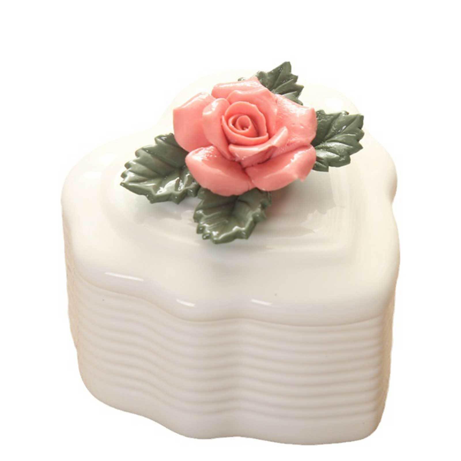 Urn, Cremation Mini Urns for Human/Pet Ashes Beautiful Tiny Keepsake Handicrafted Decorative Urn(White)