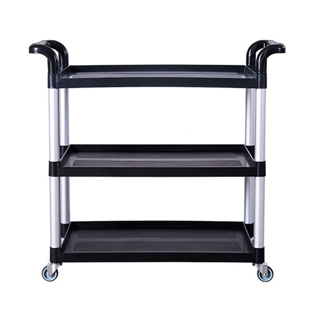 asdchZen 3-Tier Multifunctional Serving Cart, Portable Catering Trolley With Handle, Storage Utility Cart, Load Capacity 40-50Kg
