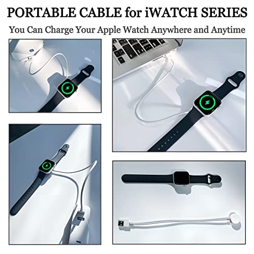 Usb C Charging Cable For Iphone & Iwatch And Short Watch Charger Compatible With Apple Watch Charger, Portable Wireless Charger With Usb Charging Cord (1.15Ft/14Inch/35Cm) #TOP2