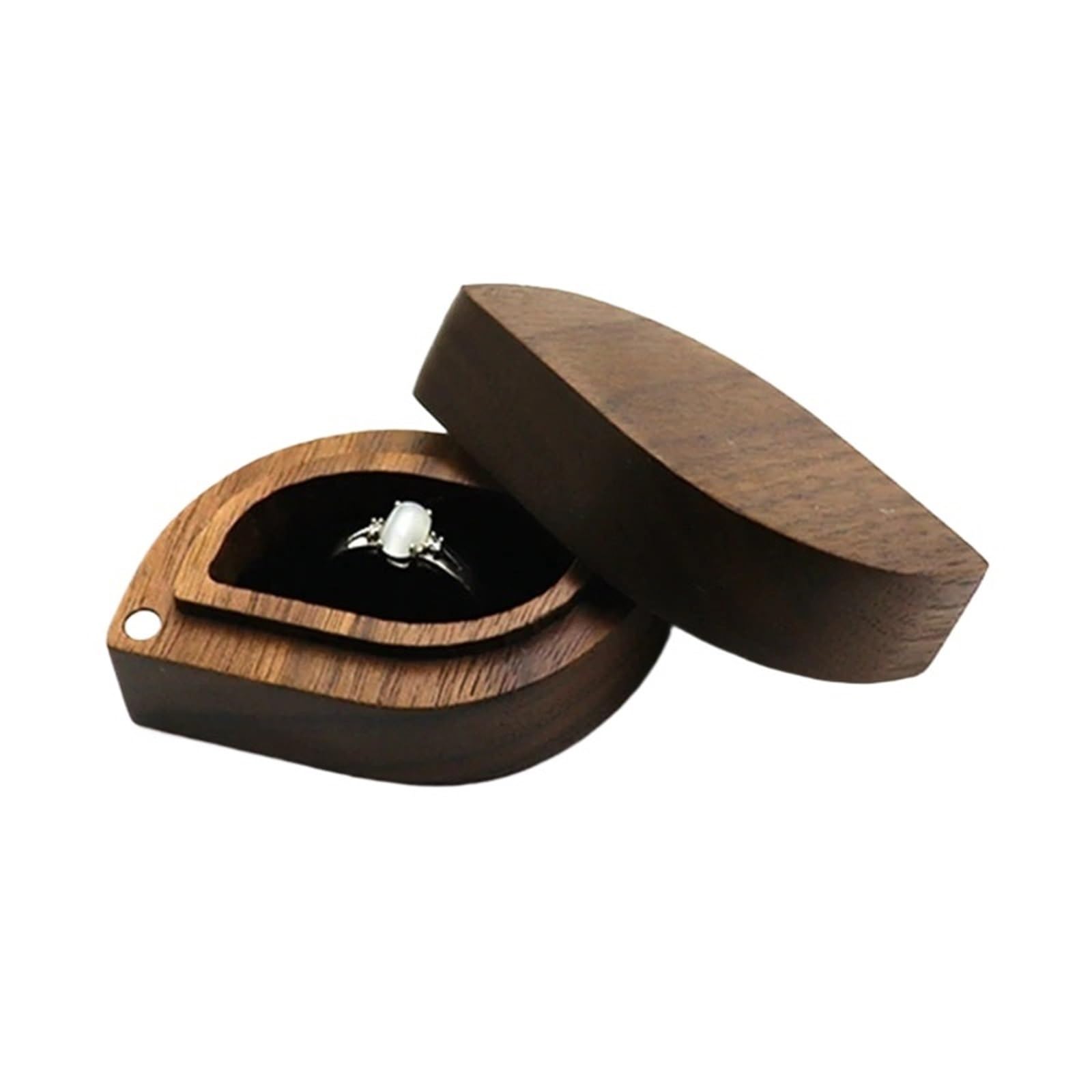 Wooden Ring Box Wood Engagement Ring Box For Proposal - Small Holder