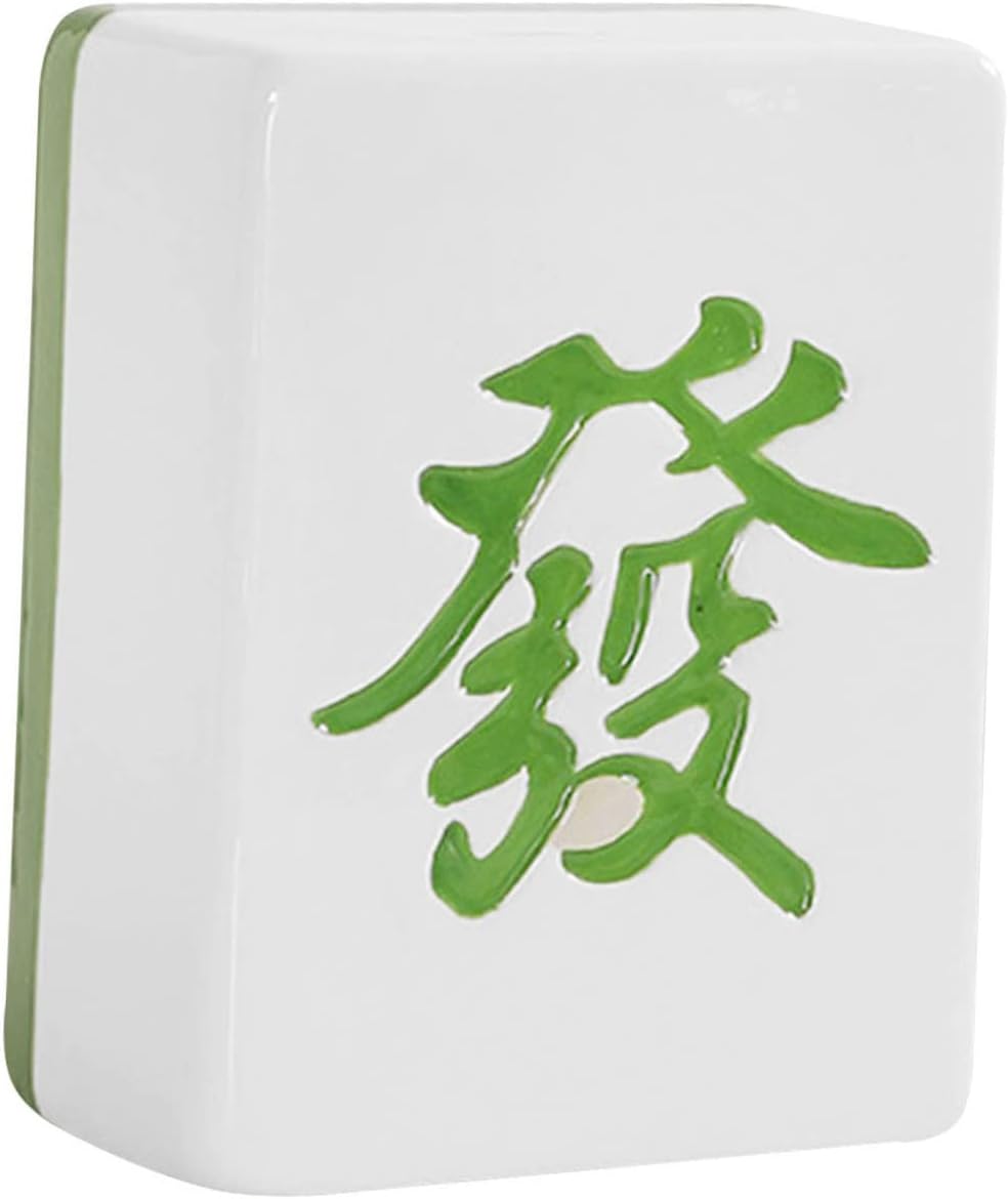 ABOOFAN Mahjong Piggy Bank Girl Baby Money Money Jars for Saving for Adults Office Money Box Money Holder Money Bank for Kids Child Storage Box Ceramics Aldult Boy