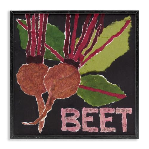 Beets Root Vegetable Botanical, 12 x 12 Inch Framed Giclée Print