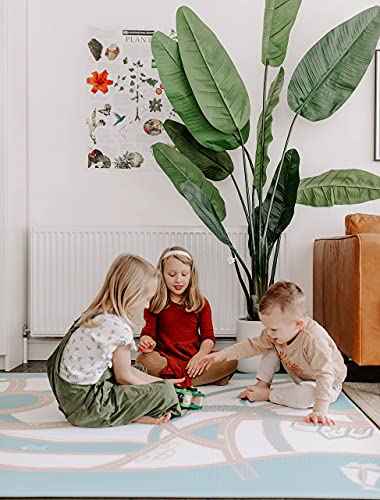 The Shwally Playmat - Soft Baby Play Mat - Reversible Foam Floor Mat - Waterproof, Wipe-Clean, Durable, Non-Toxic And Hypoallergenic - Large (6.5' X 4.5') (Enya) #TOP6