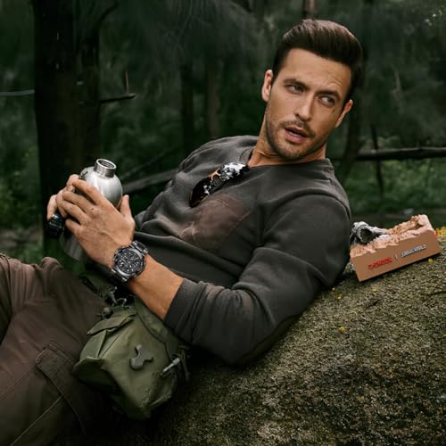 Image of LIGE Quartz Watch for Men Waterproof Big Dial Analog Digital Sport Multifunction LED Backlight Fashion Wristwatches Stopwatch Calendar Men