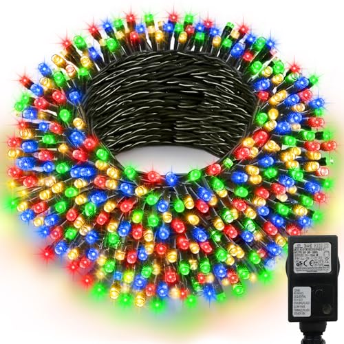 CCILAND Lichterkette Weihnachtsbaum, 20M 200 LED Lichterkette Außen...