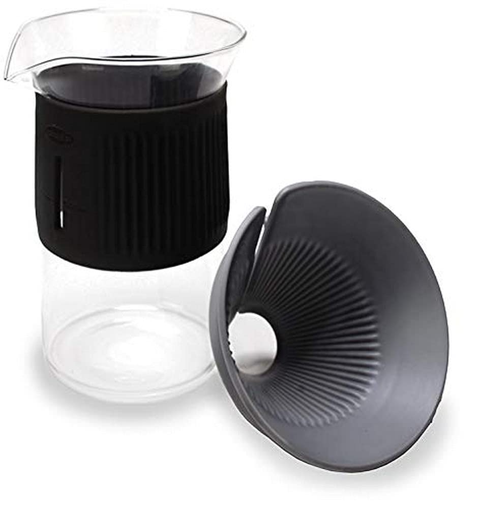 La Cafetière Seattle Drip Coffee Maker Set in Gift Box, Borosilicate Glass/Polypropylene Cone/Silicone Sleeve