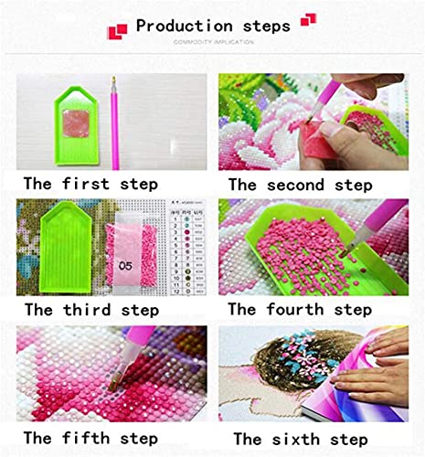 KIENAI 5D Diamond Painting Kit, Full Diamond Digital Kit with Diamond Art Kit, DIY Art Craft, Full Round Diamond Mountain Landscape Gem Embroidery Art Home Wall Decor, 40x30cm, Lake Boat View