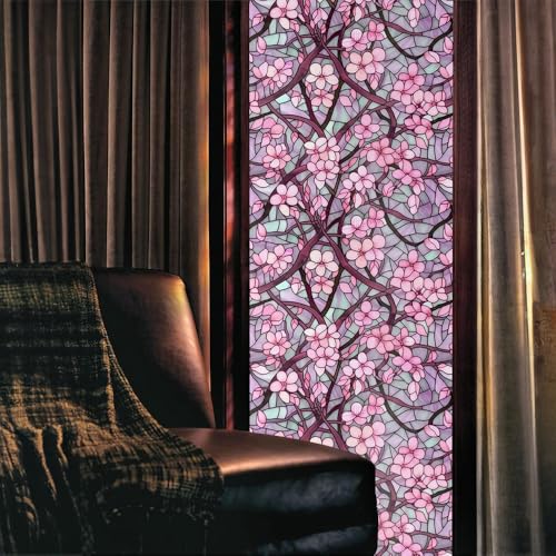 Vinilo decorativo adhesivo estático rosa 40x300 cm miniatura 2