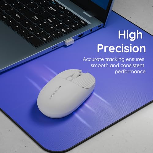 Image of Zebronics Freego Pro Wireless Mouse, 2.4GHz, Up to 1600 DPI, 3-Level DPI Switch, 4 Buttons, USB Nano Receiver, High Precision, Power Saving Mode, Ergonomic Design, Multi-Surface Support (White)