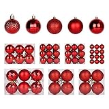 weihnachtsbäume rot silber 【Einzigartiges Design】In 4 speziellen Ausführungen: Glänzend, matt, glitzernd und glänzend. Geeignet für die meisten Weihnachtsbäume. Ideale Weihnachts- und Feiertagsdekoration.