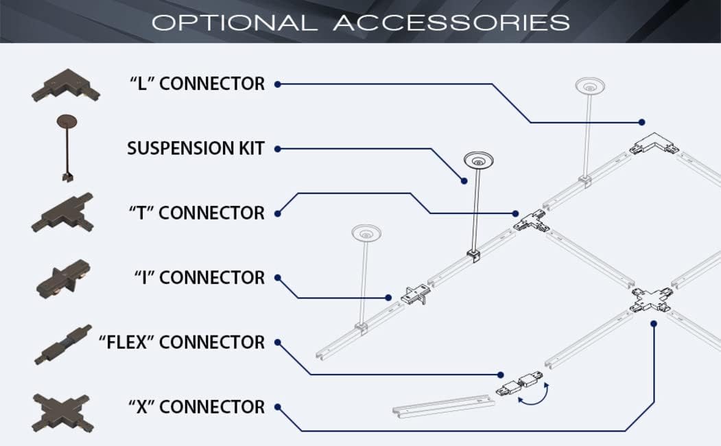 WAC LHT-007-WT Low Voltage Track Head Compatible with Lightolier Systems