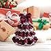 DIY Crochet Christmas Tree Kit,Handmade Holiday Decoration Set, Beginner Crochet DIY Christmas Tree Kit, Trees Bow Pearl Embellishment, Xmas Party Weave Decorations, Weave Set for Beginner (5#)