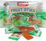 Shefa Mini Green Apple Fruit Sticks, 24 CT | All Natural Fruit Snacks | Nothing Artificial | Individually Wrapped