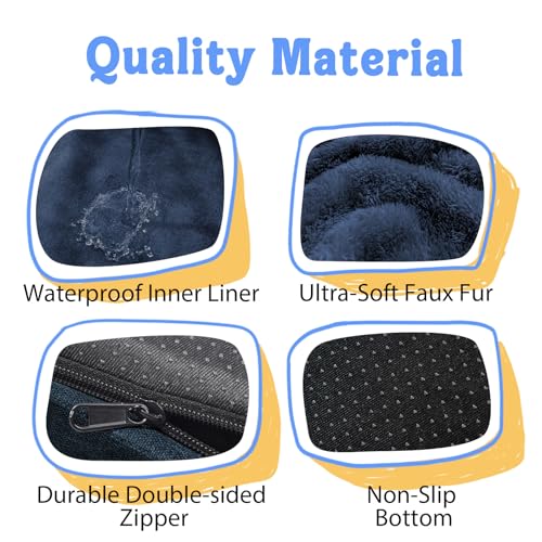 Image of Chez Paw Orthopedic Waterproof Dog Bed for Medium and Large Dogs | Egg Crate Foam, 4-Sided Bolster Support, Waterproof Liner, Non-Slip Bottom, Removable Bolster Cover, 36 x 27 Inch