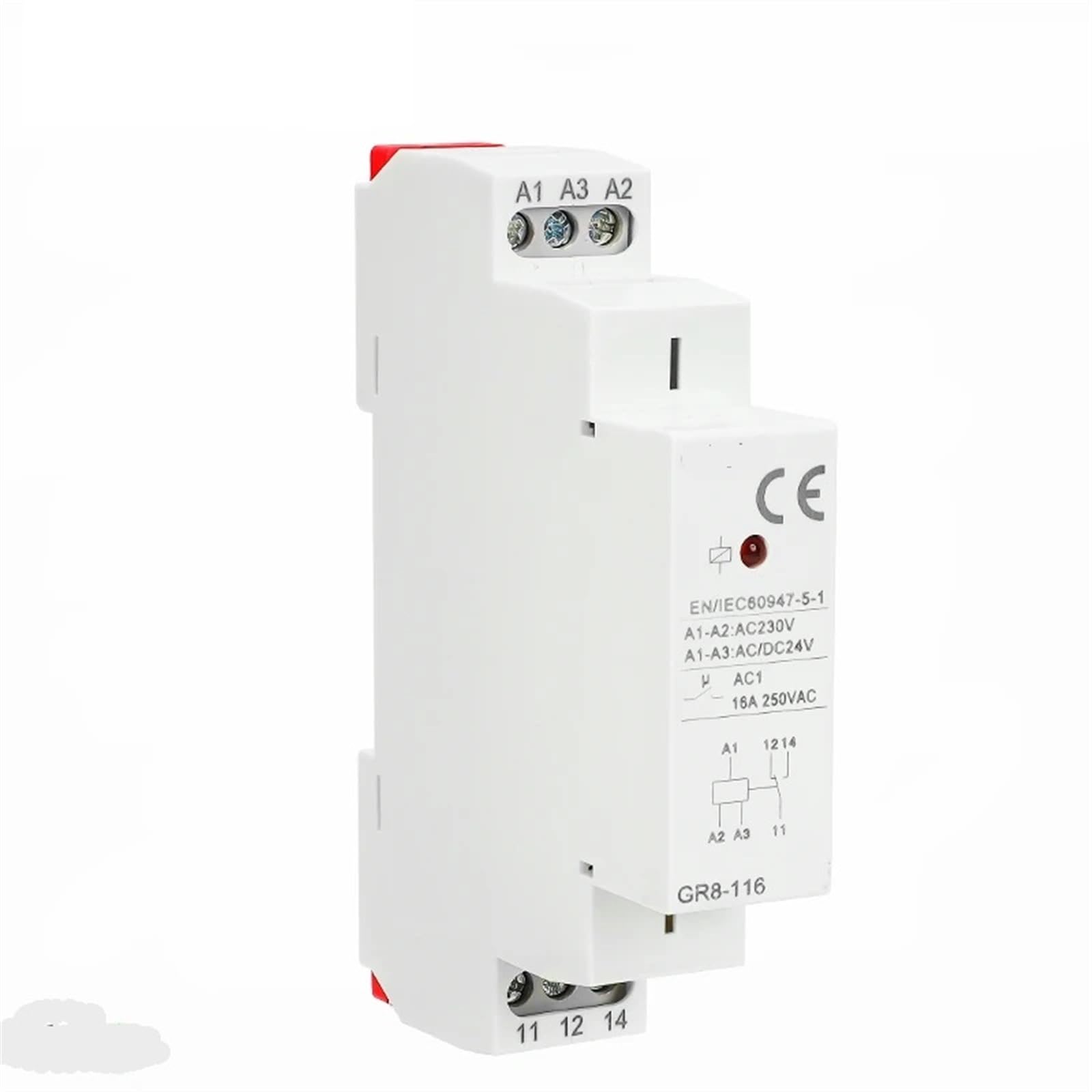Relé auxiliar GR8 interruptor de relé electrónico 8A 16A intermedio AC230V AC110V 4
