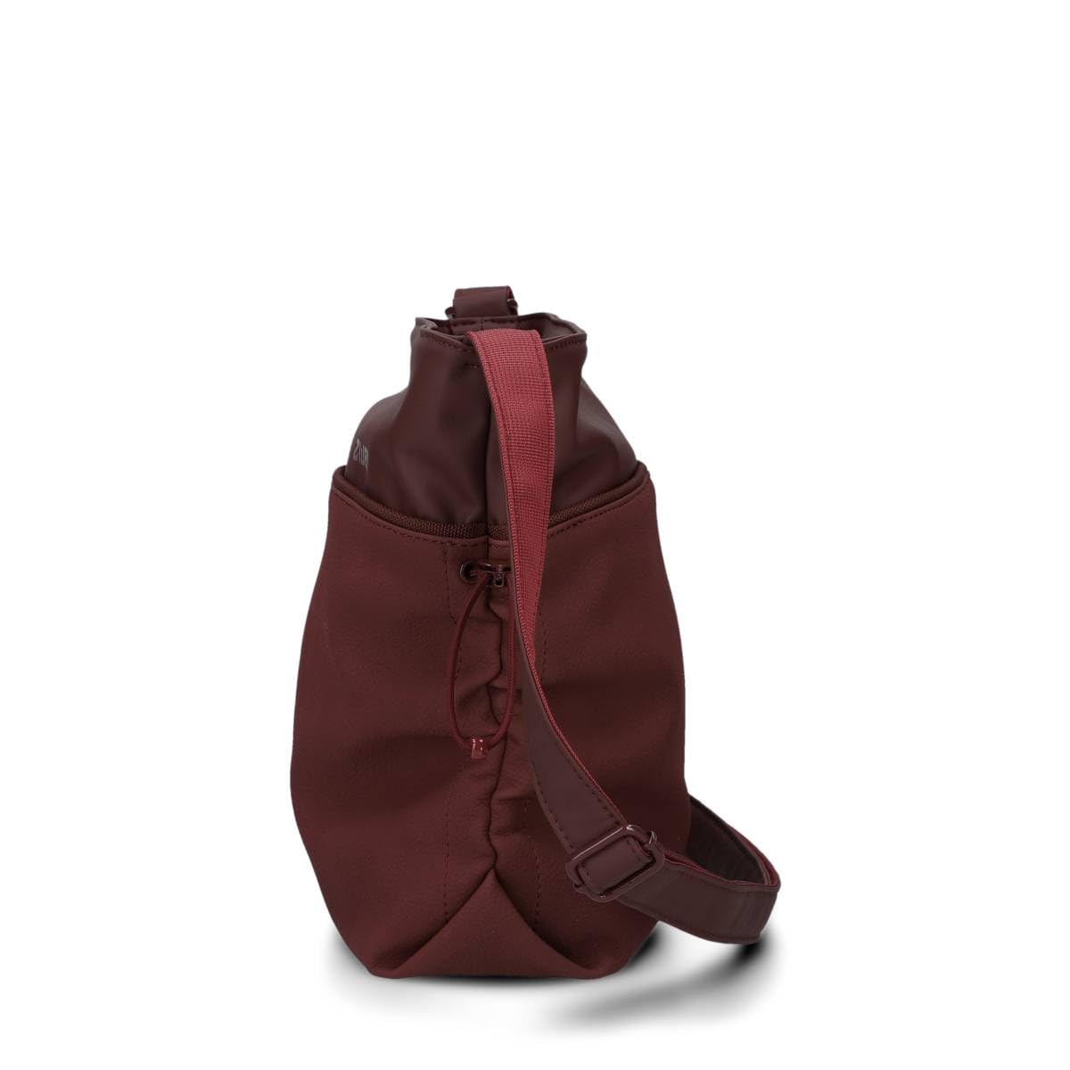 Zwei Damen Umhängetasche JANA J100 | 5 Liter Handtasche mit verstellbarem Gurt | Beuteltasche mit seitlicher Raffung | wasserfestes Kunstleder | inkl. Kosmetikbeutel im Set