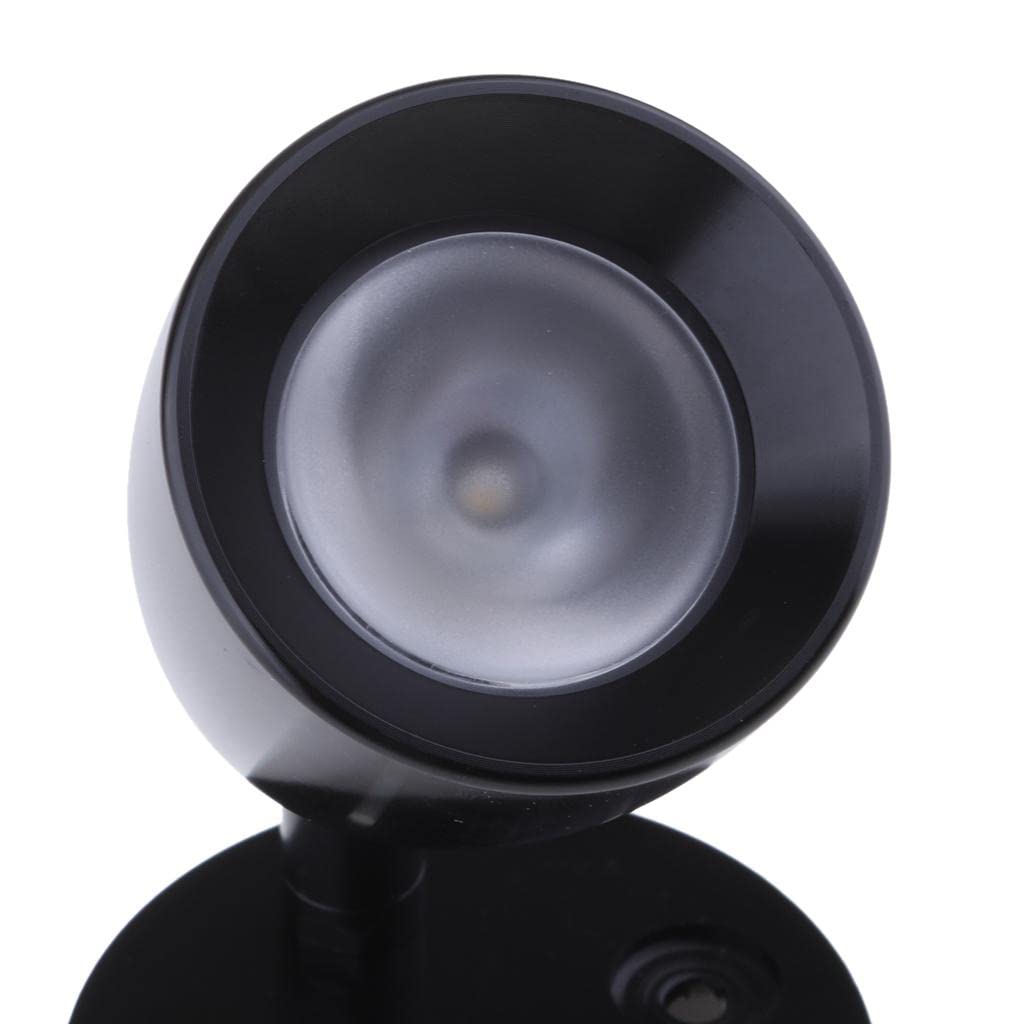 Milageto 2 Lámparas LED de Lectura para Interiores de Barcos de 12, Color Negro.