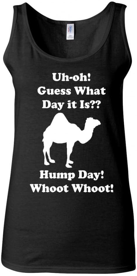 City Shirts Junior Hump Day! Whoot! Whoot! Graphic Humor Tank Top