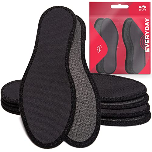 SULPO Lot de 3 paires de semelles anti-transpiration - Semelles avec latex et silicone - Semelles fraîches avec charbon actif contre les odeurs - Pour hommes et femmes - 13 tailles différentes (41)