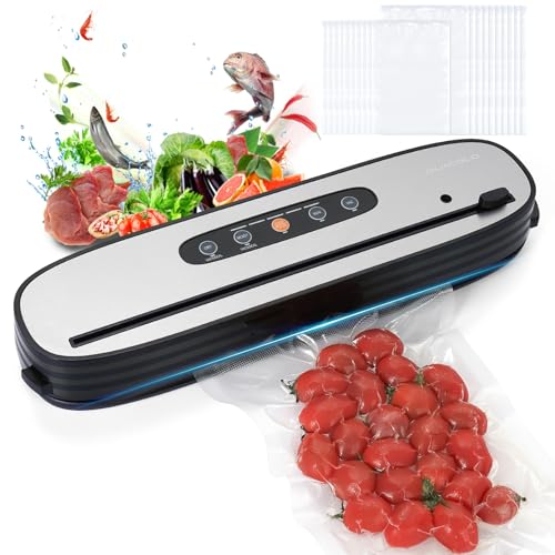Vacuum Sealer, Portable Food Saver Machine with Dry/Moist Modes, Rechargeable Design, Child Lock...