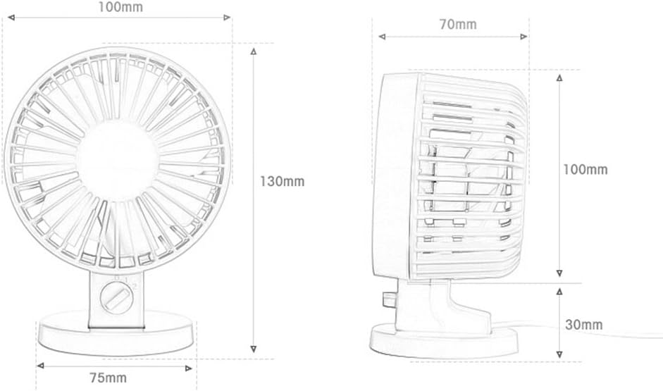 USB Portable Spray Fan Mini Student Rechargeable Dormitory Bed Quiet Angle Adjustable 2 Speed Office Desktop Fan (Color : Blue Size : Plug in) (Plug in)