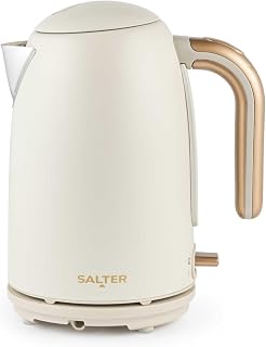 Salter Pebble Wasserkocher 1,7 l, Creme/Gold